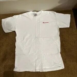Champion White Tee with Red Logo